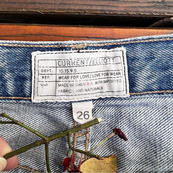 CURRENT ELLIOT FRAYED HEM HIGH RISE JEANS SIZE 26 - Picture 13 of 14